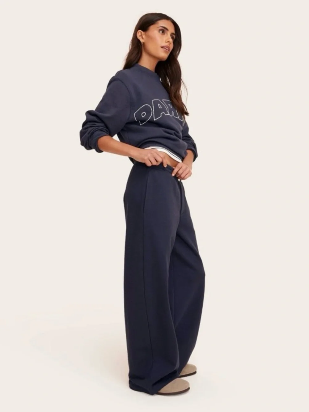 Parke x Target High-Rise Boxer navy Sweatpants small NWT